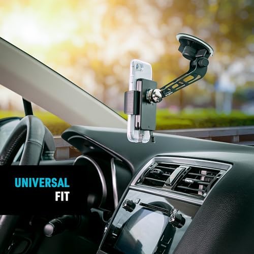 Transform Your Driving Experience with the Nite Ize Steelie Windshield Mount – Superior Magnetic Phone Holder for Effortless Access to GPS and Calls – Premium Compatibility with Mag Safe and Most Smartphones – Quick Squeeze Design for Instant Attachment – 360-Degree Rotation for Optimal Viewing – Durable and Easy to Install Car Accessory for Enhanced Safety and Convenience