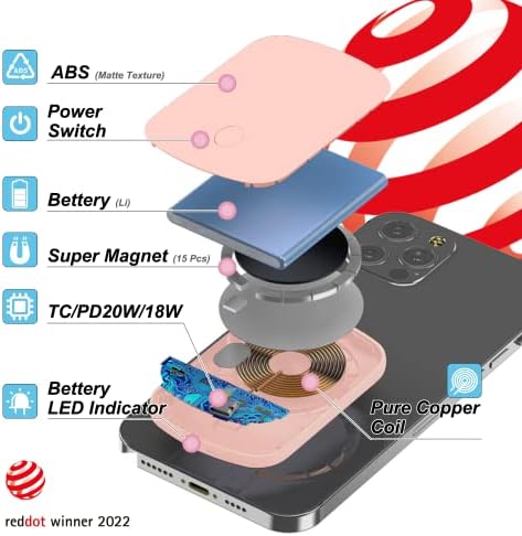 Ultra-Fast 10000 m Ah Wireless Power Bank – Portable Charger with 18 W Fast Charging & 20 W Quick Charge for i Phone 16/15/14/13/12 – Compact Battery Pack with Type C Cable for Maximum Compatibility