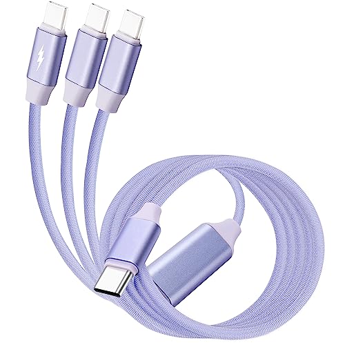 Ultimate 66 W USB C to USB C Splitter for Fast Charging and Data Transfer – 1.5 M Multi-Device Charger Cord for Laptops, Tablets, and Phones – Enhanced Durability and Compatibility for Streamlined Power Solutions