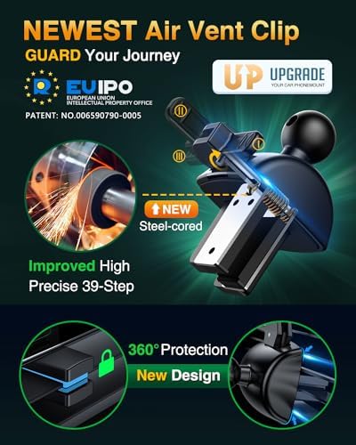 VANMASS Pro Universal Car Phone Mount with 2025 Super Suction Cup – Ultimate Cell Phone Holder for Safe Driving, Compatible with i Phone 16 Pro Max, 15, 14, 13 & Samsung Android Devices – Easy Installation, 360-Degree Rotation, and Enhanced Stability for Windshield, Dashboard, and Vent Use