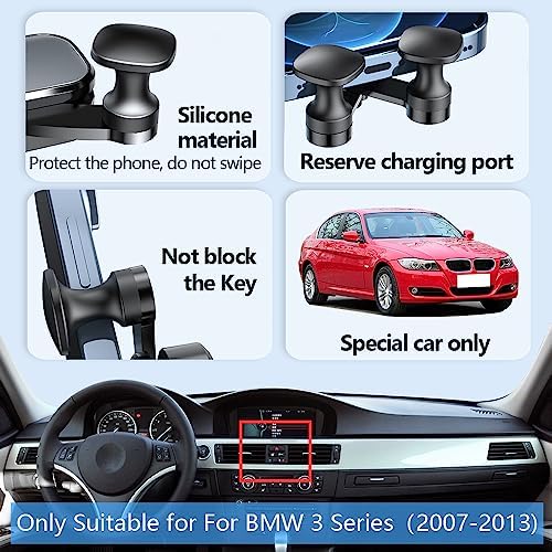 Custom-Fit Gravity Phone Holder Mount for 2024-2025 BMW X5, X6 & 2023-2025 X7 – Premium Car Accessory for Seamless Navigation and Connectivity – Tool-Free Installation, Robust Build, 360-Degree Rotatable Design – Elevate Your Modern BMW Driving Experience