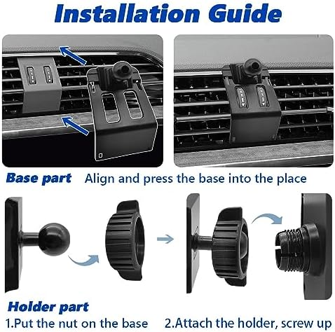 Audi Q3 2019-2024 Custom Phone Mount – Premium Thick Case Compatible Mobile Holder for Seamless Navigation – Adjustable Air Vent Cradle for All Smartphones – Durable Design for Secure Driving Experience