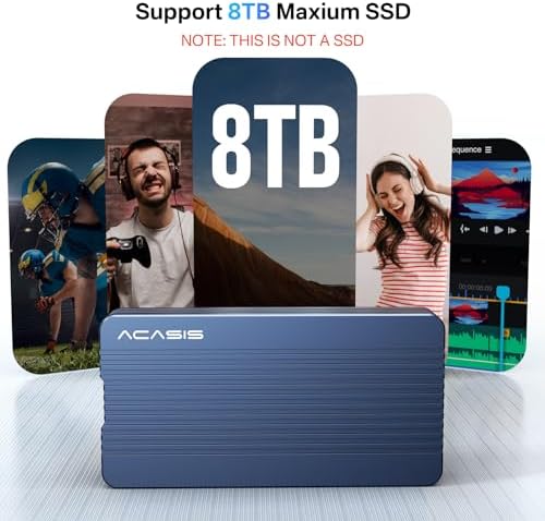 Experience Lightning-Fast Storage with ACASIS 40 Gbps M.2 NVMe SSD Enclosure – Thunderbolt 4/3 & USB4 Compatible, Tool-Free Setup for M-Key B+M SSDs (2280/2260/2242/2230) – Perfect for Video Editing, Gaming, and Large File Transfers – Durable Design for Optimal Heat Dissipation & Long-Lasting Performance – Elevate Your Device with High-Speed Data Transfer and Enhanced Compatibility