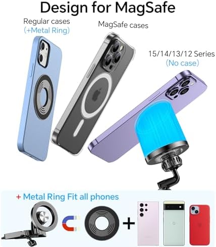 Transform Your Driving Experience with the Kaistyle Mag Safe CD Phone Holder – Secure Magnetic CD Slot Mount for i Phone 12-16 Pro Max and All Smartphones, Effortless Tool-Free Installation, 360° Rotatable Design for Enhanced Visibility and Safety, The Ultimate Hands-Free Car Accessory for Modern Drivers