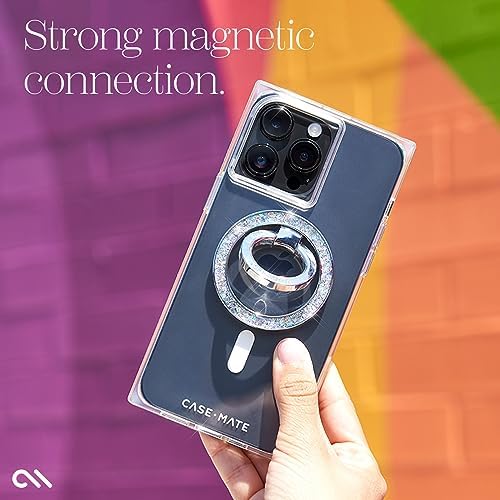 Elevate Your i Phone Experience with the Case-Mate Twinkle Diamond Magnetic Phone Ring Holder – Stylish Mag Safe Grip & Stand for i Phone 16 Pro Max, 15 Pro Max, 14, 13, 12 & Samsung S25 Ultra – Effortless One-Handed Use with Enhanced Security and 360° Rotation – Collapsible Design for On-the-Go Convenience – Compatible with All Mag Safe Devices – Transform Your Phone into a Fashion Statement – No Residue, Easy Removal, and 1-Year Warranty for Ultimate Peace of Mind