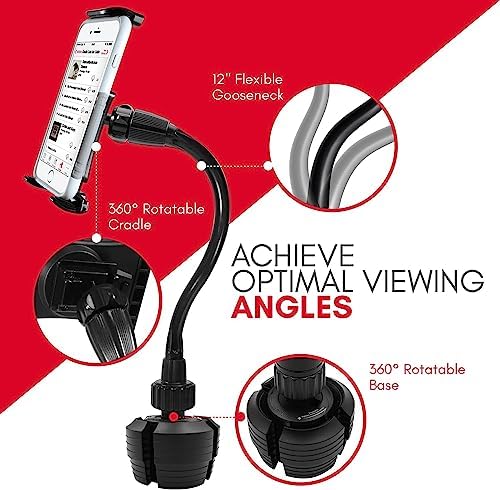 Transform your driving experience with the Macally Adjustable Cup Holder Tablet Mount – a robust and versatile solution for hands-free tablet use in your vehicle. This innovative car accessory seamlessly fits into your cup holder, accommodating various tablet sizes including i Pad Pro, i Pad Air, and i Pad Mini up to 12.9 inches. Enjoy the freedom of 360-degree rotation for optimal viewing angles, making navigation, video calls, or entertainment accessible for both front and back seat passengers. Designed for effortless installation without tools, this durable tablet holder is built to endure the rigors of everyday travel while keeping your device secure on bumpy rides. Ideal for busy parents looking to entertain children during long journeys or for anyone needing reliable GPS access. Elevate your in-car connectivity and comfort with the Macally Cup Holder Tablet Mount, the ultimate accessory for tech-savvy drivers seeking convenience and functionality.