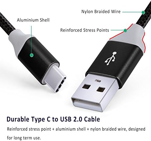 10 ft USB C Fast Charging Cable 3-Pack – Durable Nylon Braided Type C Charger for Android & i Phone 16/15 Pro Max, Samsung Galaxy S25/S24/S23 – Enhanced Performance, Versatile Compatibility & Rapid Data Transfer