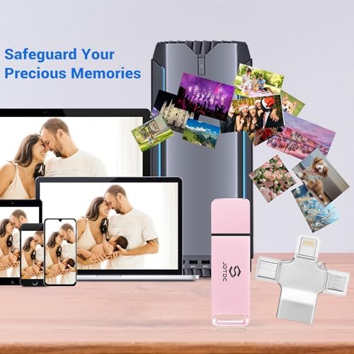 Ultimate 512 GB Photo Storage Stick – Effortless Auto Backup Flash Drive for i Phone & i Pad – High-Speed External Storage Solution for All Devices – Safeguard Your Memories with Compact Design and Enhanced Compatibility