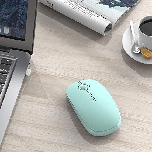 Sleek Vssoplor Wireless Mouse – Ultra-Slim Silent Optical Companion for Laptops & PCs | 2.4 GHz Nano Receiver, Perfect for Quiet Workspaces & Travel | Enhanced Compatibility for Windows, Mac & Linux
