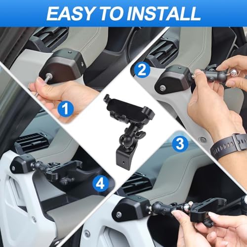 Phone Holder Compatible with Land Rover Defender 90 110 130 2020-2023, 360° Adjustable Dash Left Side Phone Mount Holder for All Smartphones (Style B) – Enhanced Compatibility and Speed