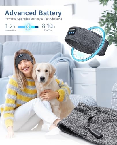 Perytong Wireless Bluetooth Sports Headband Headphones – Ultimate Comfort & Crystal-Clear Sound for Sleep, Yoga & Jogging – Perfect for Insomnia Relief, Meditation, and Easy Device Pairing
