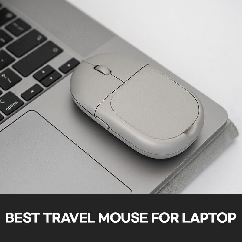 Sleek Pink Magnito Magnetic Wireless Bluetooth Mouse: The Ultimate Travel Companion for Mac, i Pad, Windows & More – Silent Clicks, Compact Design, Effortless Portability & Enhanced Device Compatibility