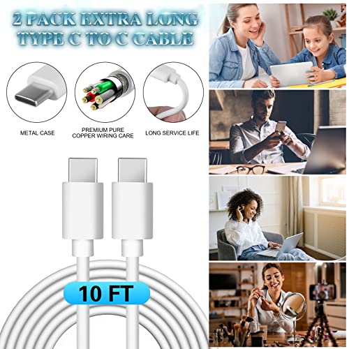 Samsung 25 W Super Fast Charger Bundle – Dual USB-C Wall Charger with 10 FT Quick Charge Cable for Galaxy Devices – Enhanced Speed, Portability, and Compatibility for S25 Ultra, S24, S23, S22, S21, S20, A14, A54, Z Fold 6/5, Z Flip 6/5