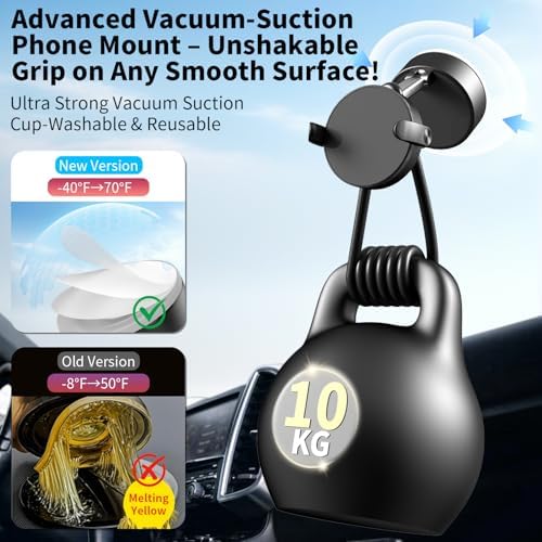 Ultimate 2-in-1 Magnetic Suction Cup Phone Mount for Car & Gym – Versatile Dashboard and Windshield Holder with Foldable Design for Maximum Portability – Perfect for Hands-Free Navigation, Music Control, and Mirror Mounting Solutions – Superior Smartphone Compatibility and Easy Installation