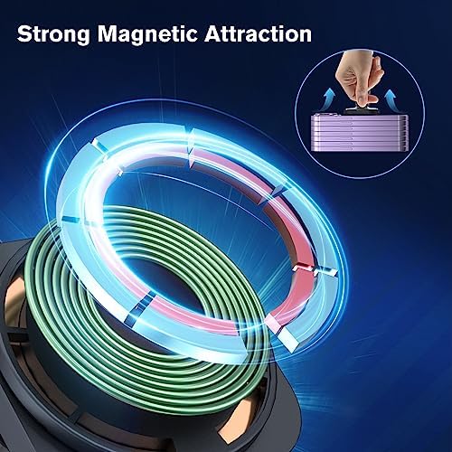 OHLPRO Mag Safe Car Mount Wireless Charger – 15 W Fast Charging Magnetic Phone Holder for i Phone 12-16 Series with Versatile Air Vent and Dashboard Installation – Enhanced Compatibility for On-the-Go Convenience and Safety