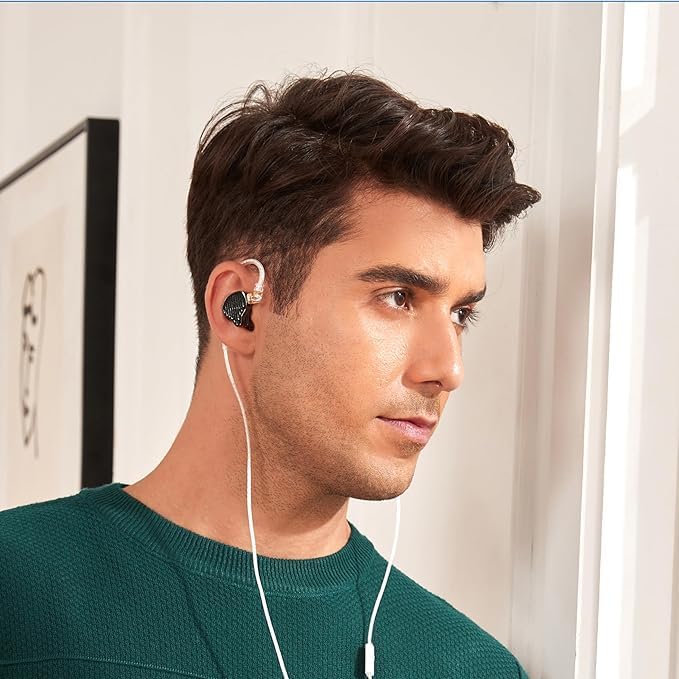KZ ZSN Pro Hybrid In-Ear Earbud Headphones – High-Fidelity Audio with Dynamic Driver & Balanced Armature, Stylish Metal Faceplate, Detachable Cable for Custom Connectivity – Perfect for i Phone & Android Use, Ideal for Fitness & Everyday Listening (Blue, No Mic)