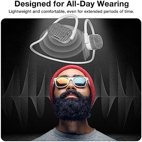 Purity Air Open Ear Headphones – Advanced True Air Conduction Wireless Bluetooth Earbuds with Dual Mic for Clear Calls – Ergonomic, Sweat-Resistant Design for Active Lifestyles – Compatible with i Phone & Android – Ultimate Comfort and Audio Awareness