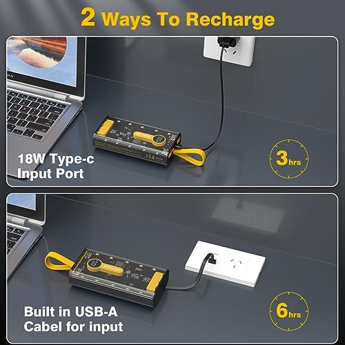 Ultimate 10,000 m Ah Portable Charger with Built-In Cables & LED Display – Fast Charging Power Bank for i Phone, Samsung & More – Essential Travel Companion with Integrated LED Lamp for On-the-Go Power Solutions
