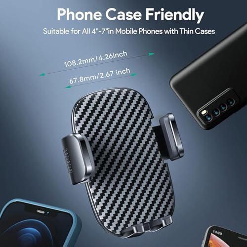 Universal Car Phone Mount: Hands-Free Adjustable Holder for Safe Driving – Secure Air Vent Smartphone Stand for i Phone & Android – 360-Degree Rotation for Optimal Viewing and Easy Access – Durable Lightweight Design for All Vehicles