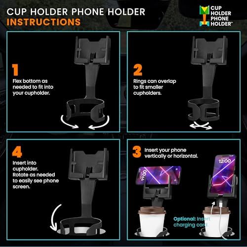 Smartphone Mounts for Cars or Trucks Made in USA by Cell Phone Seat, Universal Fit Including iPhone, Samsung, Android Cellphones, Wolf Gray Color, Hands-Free Compliant Cradle – Enhanced Compatibility and Speed