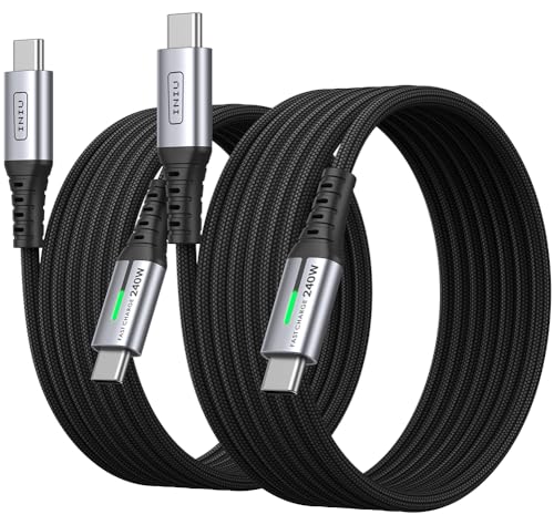 INIU USB-C Cable, [6.6ft, Blue] 2-Pack USBC Cable for iPhone 16 15 Pro Max/Plus, Samsung Galaxy S22 Ultra Note 10, Pixel 7a, MacBook, iPad, and More – Enhanced Compatibility and Speed