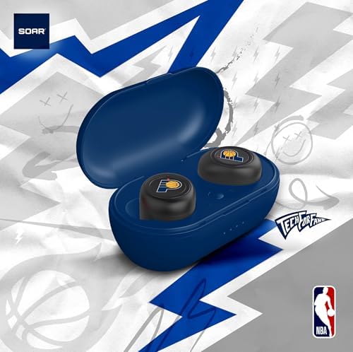 SOAR NBA True Wireless Earbuds V.2 – Elevate Your Audio Experience with State-of-the-Art Bluetooth 5.0, Exceptional Sound Quality, and Official NBA Branding for Ultimate Fan Engagement, Designed for Comfort and Hands-Free Convenience