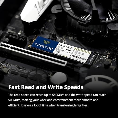 Timetec 256 GB M.2 2280 SATA III SSD – Lightning-Fast 550 MB/s Read Speeds with 3 D NAND Tech – Elevate Your Desktop & Laptop Performance – Ideal Upgrade for Gamers & Creators – Unmatched Reliability & Speed!
