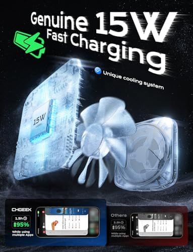 15 W Mag Safe Car Mount Charger for i Phone 16/15/14/13 – Fast Wireless Charging with Magnetic Holder – Versatile Vent, Windshield, or Dash Mount for Ultimate Convenience – Enhanced Cooling Technology & Seamless Compatibility with Mag Safe Cases – Stay Connected Safely on the Road