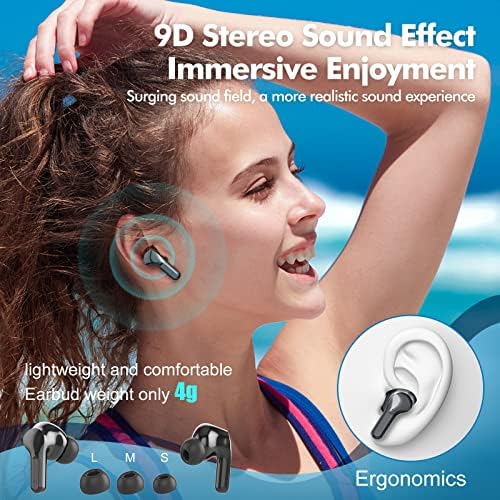Premium Bluetooth 5.3 Wireless Earbuds – Immerse in Hi-Fi Sound with Advanced Noise-Cancelling Technology, 50-Hour Playtime, and IPX7 Waterproof Design for Ultimate Durability – Perfect for Audiophiles and Professionals Seeking Exceptional Audio Clarity and Comfort on the Go