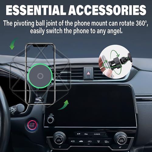 Advanced Magnetic Phone Mount for Honda CR-V and HR-V (2023-2025) – Hands-Free Cell Holder with 15 W Fast Charger for 7/9 Inch Screens – Ultimate Safety and Convenience Accessory
