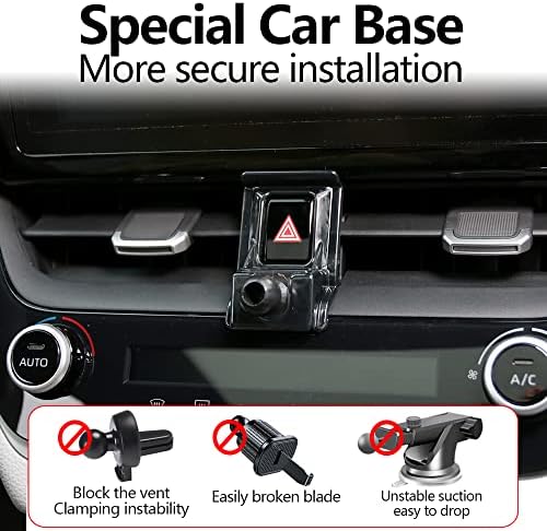 Toyota Corolla & Corolla Cross Phone Holder Mount – Ultimate Smartphone Bracket for 2020-2025 Models | 360° Rotating Design, Auto Lock Feature, Seamless Integration for Safe Driving & Easy Access | Premium Car Interior Accessory for Enhanced Navigation & Music Control