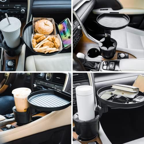 Transform Your Driving Experience with the Macally Adjustable Cup Holder Tray – Multifunctional Car Food and Phone Organizer with Swivel Arm and Secure Smartphone Slot for Ultimate Convenience on the Go