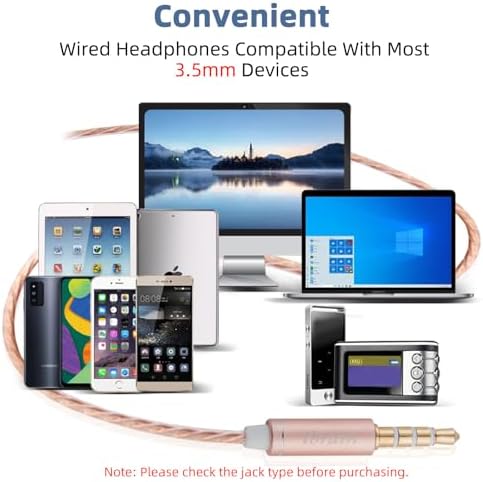 Discover Unmatched Audio Safety with ibrain EMF-Free Air Tube Headphones – Stylish Rose Gold Wired Earbuds Featuring Noise Isolation and Built-in Microphone for High-Quality Sound and Enhanced Device Compatibility