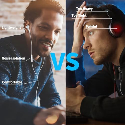 Magnetic USB C Earbuds for Samsung Galaxy S24 Ultra, S23 FE, S22, S21, A54, A53 & i Phone 16, 15 Pro Max – Noise Isolating Wired Headphones with Microphone and Volume Control for Enhanced Audio Experience – Perfect for Music Lovers and Professionals