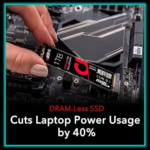 Unleash Gaming Excellence with Addlink S70 Lite 1 TB SSD – Blazing 3200 MB/s Speeds, M.2 2280 PCIe 3.0 NVMe Storage for Gamers & Creators, Built-In 3 D NAND Technology for Unmatched Reliability and Performance Boost