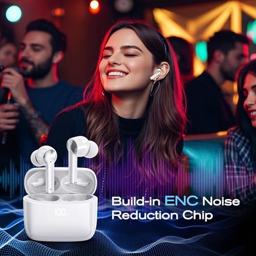 Ivrydas Elite True Wireless Bluetooth Earbuds – Superior Noise Cancellation and 151-Hour Standby for Uninterrupted Audio Bliss – Effortless Connectivity Across All Devices – Stylish White Finish for Premium Listening Experience and Lifestyle Enhancement