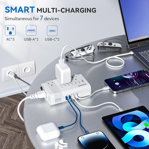 Universal DOACE 350 W Voltage Converter: Seamless 220 V to 110 V Power Transformer with Integrated Travel Plug Adapter – Optimized for Hair Tools, Laptops, and Mobile Devices with Fast Charging and Global Compatibility