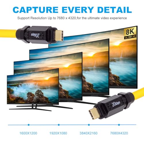 xiwai Stretch Coiled USB-C USB4 Cable with Smart LED Display 20Gbps 100W 8K for Laptop Disk Phone Type-C Male to Male Cable Power & Data 180cm – Enhanced Compatibility and Speed