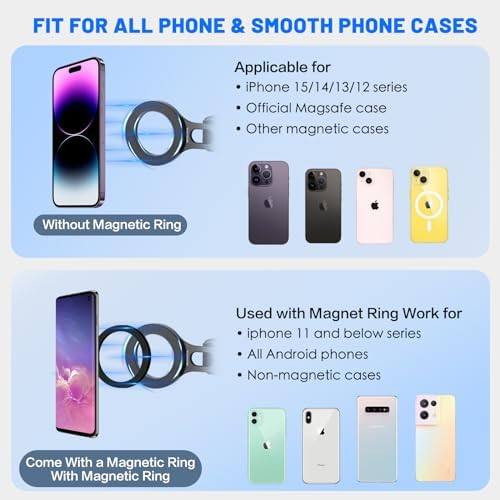 Revolutionary Magnetic Phone Holder for Car – Multi-Functional Steering Wheel Mount with Robust Magnet for Secure Hands-Free Navigation – Adjustable Strap Perfect for Gym, Stroller, and Shopping Cart – Seamlessly Compatible with Mag Safe & Universal Smartphones – Unmatched Convenience and Safety for Your Active Lifestyle