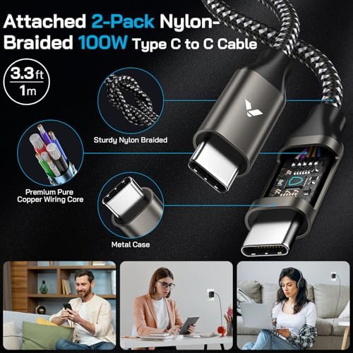 45 W Ultra-Fast USB-C Charger & 12 FT Cable for Samsung Galaxy Devices – Premium Charging Block for S25, S24, S23, and Tab S9/S8 Ultra – Enhanced Speed, Safety, and Portability for Ultimate Device Efficiency