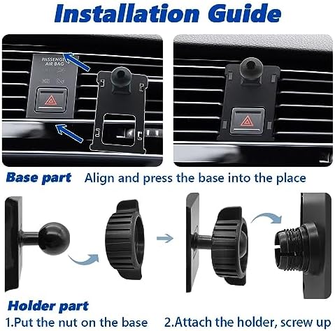 VW Golf R & GTI Car Phone Mount | Thick Case Compatible Air Vent Holder | Universal Mobile Cradle for Safe Navigation | 360-Degree Adjustable Viewing Angle | Easy Install Auto Accessory for All Phones | Enhance Driving Experience with Secure Smartphone Integration