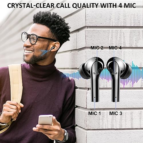 Charcoal Black 3-in-1 Smart Translation Earbuds – Effortless Real-Time Language Conversion with Bluetooth Connectivity, Supports 144 Languages & Accents, Superior Noise Cancellation for Uninterrupted Communication, Ideal for Travelers and Professionals, Ergonomically Crafted for All-Day Comfort and Portability