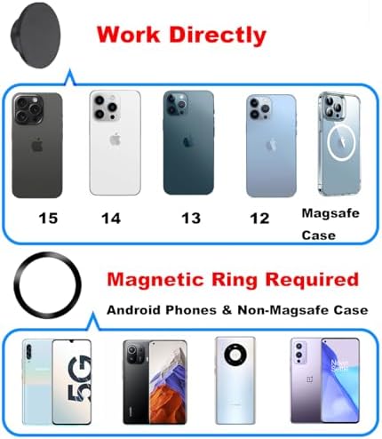 Revolutionize Your Drive with the 17 mm Mag Safe-Compatible Magnetic Phone Mount Base – Secure 0.67″ Ball Socket Cradle for Effortless Hands-Free Navigation and Calls, Sleek Square Design for Ultimate Durability and Style