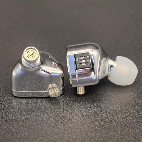 QKZ ODING Wired Earbuds – Superior Hi-Fi Dual Magnetic Coil Earphones with Custom Sound Profiles for Immersive Deep Bass, Ergonomic Fit for Maximum Comfort, Exceptional Noise Isolation, Ultra-Lightweight Design Ideal for Gamers & Music Aficionados, Versatile Device Compatibility in Elegant Silver Finish