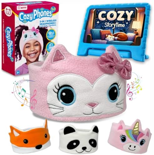 Charming Panda-Themed Bluetooth Headphones for Toddlers – Safe Volume Control Wireless Earphones with Versatile 3.5 mm Connectivity – Perfect Travel Accessory for Kids – Lightweight Comfort for All-Day Enjoyment