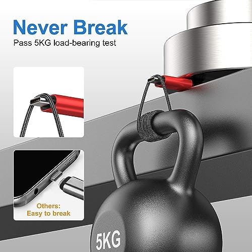 High-Speed USB Type-C Charging Cable 5 Pack – 3 A Quick Charger Cord for Samsung Galaxy S10, S9, S8 Plus & LG V50, V40, G8, G7 – Durable Braided 3 ft Cables in Sleek Silver Finish for Enhanced Performance and Flexibility