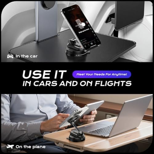 Revolutionary 360° Magnetic Car Phone Holder – Versatile Suction Mount for All Mag Safe Devices – Ultimate Convenience for Drivers, Fitness Enthusiasts, and Beauty Applications – Experience Superior Stability with Innovative Vacuum Technology – Compact and Foldable Design for Easy Portability – Seamlessly Navigate Hands-Free While Ensuring Maximum Safety and Comfort on the Road