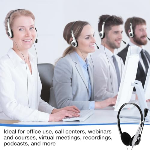 Yunsailing 30-Pack Classroom Headphones with Microphone – Lightweight, Adjustable On-Ear Earphones for Enhanced Student Engagement | Perfect for School, Remote Learning & Group Activities | Durable 3.5 mm Jack for Clear Audio Communication