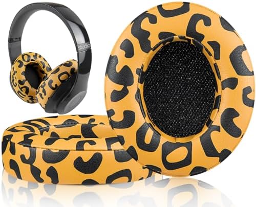 Transform Your Beats Studio Listening with Solo WIT Premium Replacement Ear Pads – Luxurious Soft Protein Leather Cushions Featuring Noise Isolation Memory Foam for Ultimate Comfort and Superior Sound Quality, Vibrant Orange Design for Enhanced Style with Studio 2 & 3 Headphones