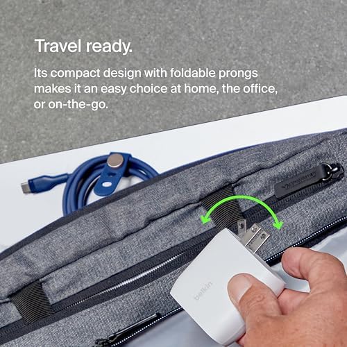Belkin 65 W Dual USB-C Fast Charger Block – Super Charging PD3.0 with Ga N Efficiency for i Phone 16, Samsung Galaxy S25, Mac Book & More – Dual Port Power Adapter for Rapid Device Charging – Sleek White Design for Modern Aesthetics – Ideal for Multitasking and On-the-Go Lifestyle